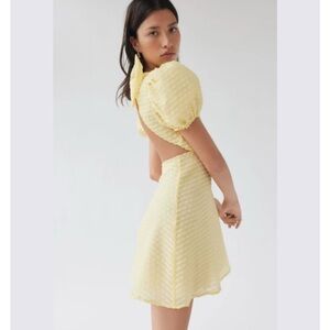 Sister Jane Sherbet Bow Mini Dress NWOT puff sleeves size M